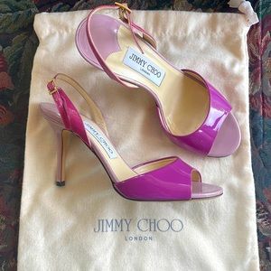 Jimmy Choo two-tone slingback heel. EUC